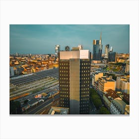 Milan Cityscape Print. Porta Nuova - Skyscrapers Canvas Print