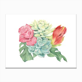 Amaryllis Bouquet Canvas Print