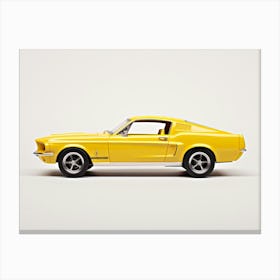 Toy Car 67 Ford Mustang Coupe Yellow Canvas Print
