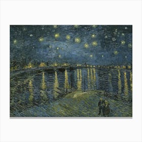Starry Night Over The Rhône, Vincent Van Gogh 1 Canvas Print