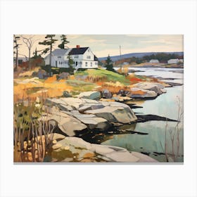 Maine Landscape - expressionism 2 Canvas Print