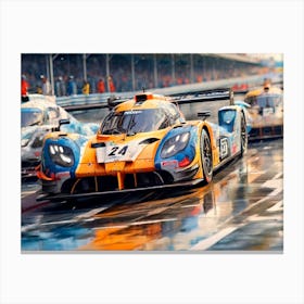 Wet Race Track Canvas Print