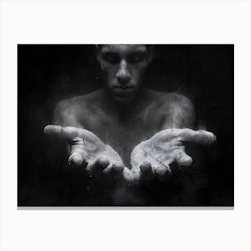 Man With His Hands Out 1 Canvas Print