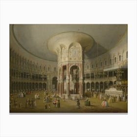 London, Interior Of The Rotunda At Ranelagh, Canaletto Canvas Print