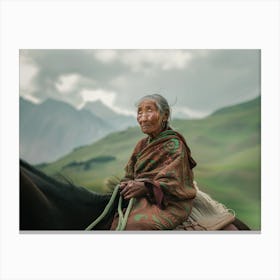 Shantiva zaga, in the himalayans On Horseback Canvas Print