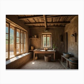 Chinese House Interior Canvas Print