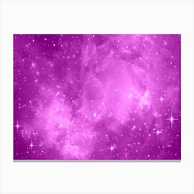 Purple Galaxy Space Background Canvas Print