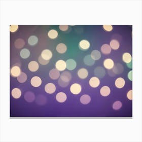 A Blurred Background Of Colorful Bokeh Lights In Shades Of Teal, Pink, And White, Creating A Soft And Dreamy Effect Canvas Print