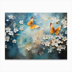 Butterflies And Blossoms Canvas Print