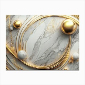 Abstract Gold Marble Background 1 Canvas Print