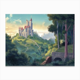 Castle In The Woods Canvas Print