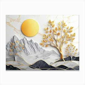 3d Modern Landscape 2 Canvas Print