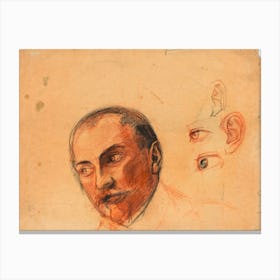 Study Sheet (Head, Eyes, Ears), Egon Schiele Canvas Print