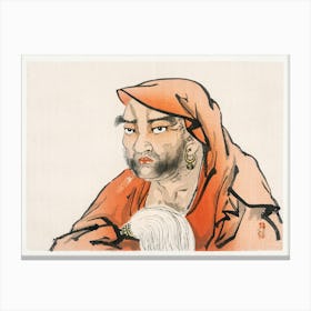 Daruma (Bodhidharma) With A Horsetail Whisk, Kōno Bairei Canvas Print