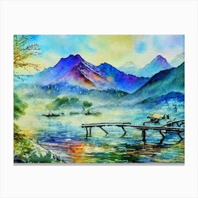 Echoes Of The Misty Peaks Canvas Print