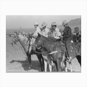 Untitled Photo, Possibly Related To Judges At Bean Day Rodeo, Wagon Mound, New Mexico By Russell Lee Canvas Print