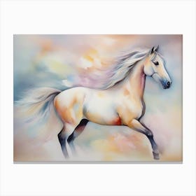 White Horse 3 Canvas Print