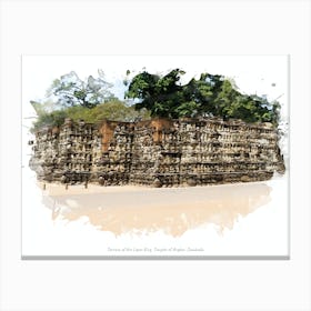 Terrace Of The Leper King, Temples Of Angkor, Cambodia Canvas Print