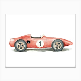 Ferrari Racing Car Canvas Print