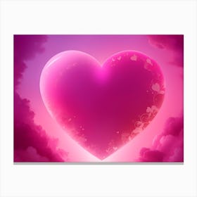 A Glowing Pink Heart Vibrant Horizontal Composition 33 Canvas Print