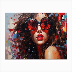 Woman In Sunglasses 13 Canvas Print