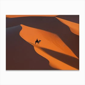 Camel In The Sahara Canvas Print