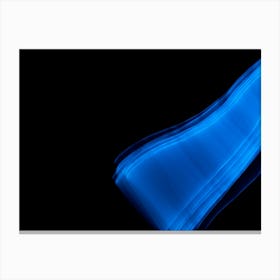 Glowing Abstract Curved Blue Lines 6 Canvas Print