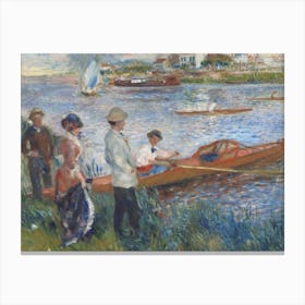 Oarsmen At Chatou, By Auguste Renoir, 1879, French Impressionist Painting, Oil On Canvas Canvas Print