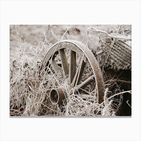 Frosted Wagon Wheel Canvas Print