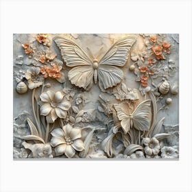 Stone Marble Garden Canvas Print