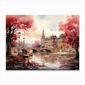 Paris By The River Canvas Print