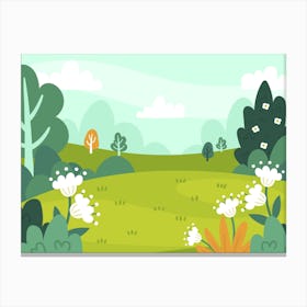 Cartoon Landscape 2 Canvas Print