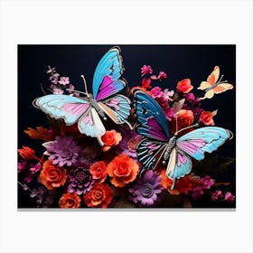 Bouquet Of Butterflies Canvas Print