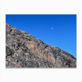 Moon Rising Over A Mountain (Greenland Series) 1 Canvas Print