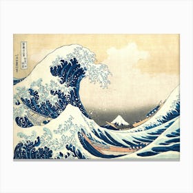 The Great Wave off Kanagawa is a woodblock print that was made by Japanese ukiyo-e artist Hokusai, probably in late 1831 Canvas Print