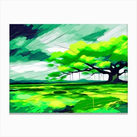 Tree InThe Field Canvas Print