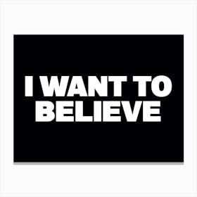 I Want To Believe - UFO Files Funny Wall Art Poster Print Canvas Print
