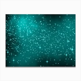 Robin Egg Blue Shining Star Background Canvas Print