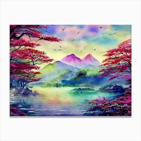 Tranquility By The Jade Waters  Canvas Print