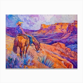 Cowboy Painting Red Rock Canyon Nevada 4 Canvas Print