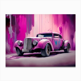 Pink Car 3 Canvas Print