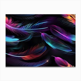 Colorful Feathers 9 Canvas Print