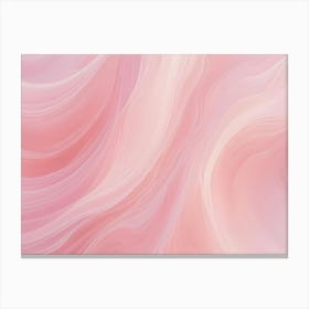 An Abstract Image Of Flowing, Wavy Lines In Shades Of Pink, Creating A Soft And Dreamy Background Canvas Print