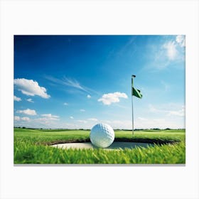 Golf Ball In The Hole Canvas Print