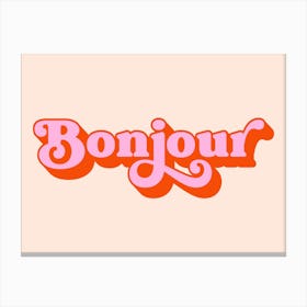 Bonjour (Peach tone) Canvas Print