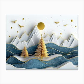 3d Paper Art 4 Canvas Print