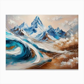 Waves In The Mountains Canvas Print