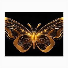 Golden Butterfly 11 Canvas Print