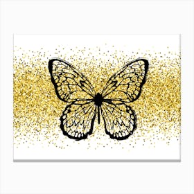 Glitter Luxury Butterfly Canvas Print