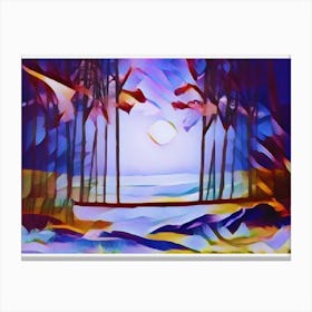 Abstract Beach Canvas Print